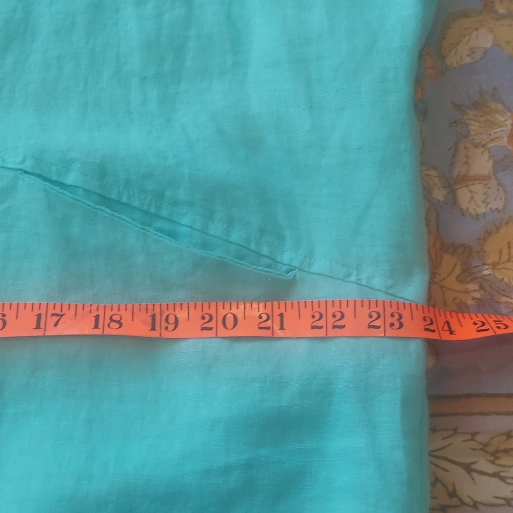 Coco Rose Turquoise Blue V-Neck Dress 3/4 Sleeve -One Size - Picture 12 of 14